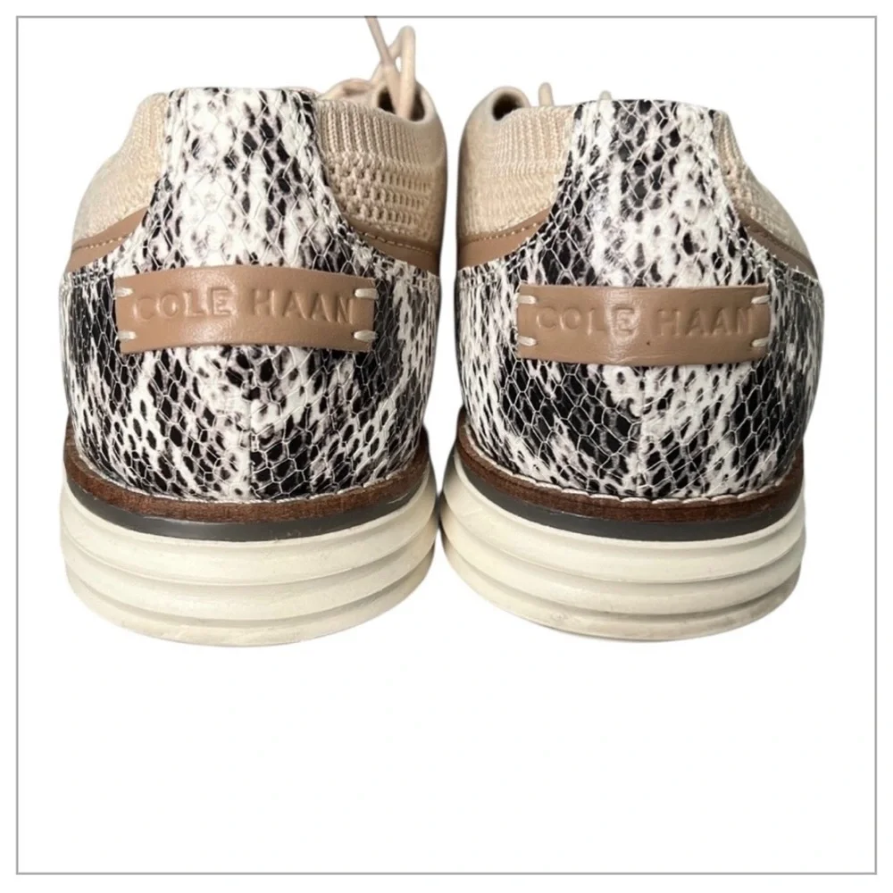 Cole Haan Original Grand Meridian Oxford Beige/Snake Print Size 9M